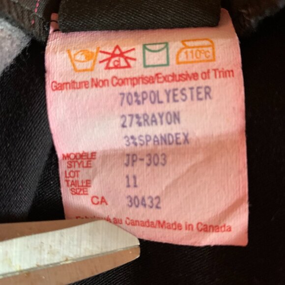 PARADOXIA - Black with pink lines Asymmetric pleated mini Skirt pleated  size 11 - Picture 9 of 10